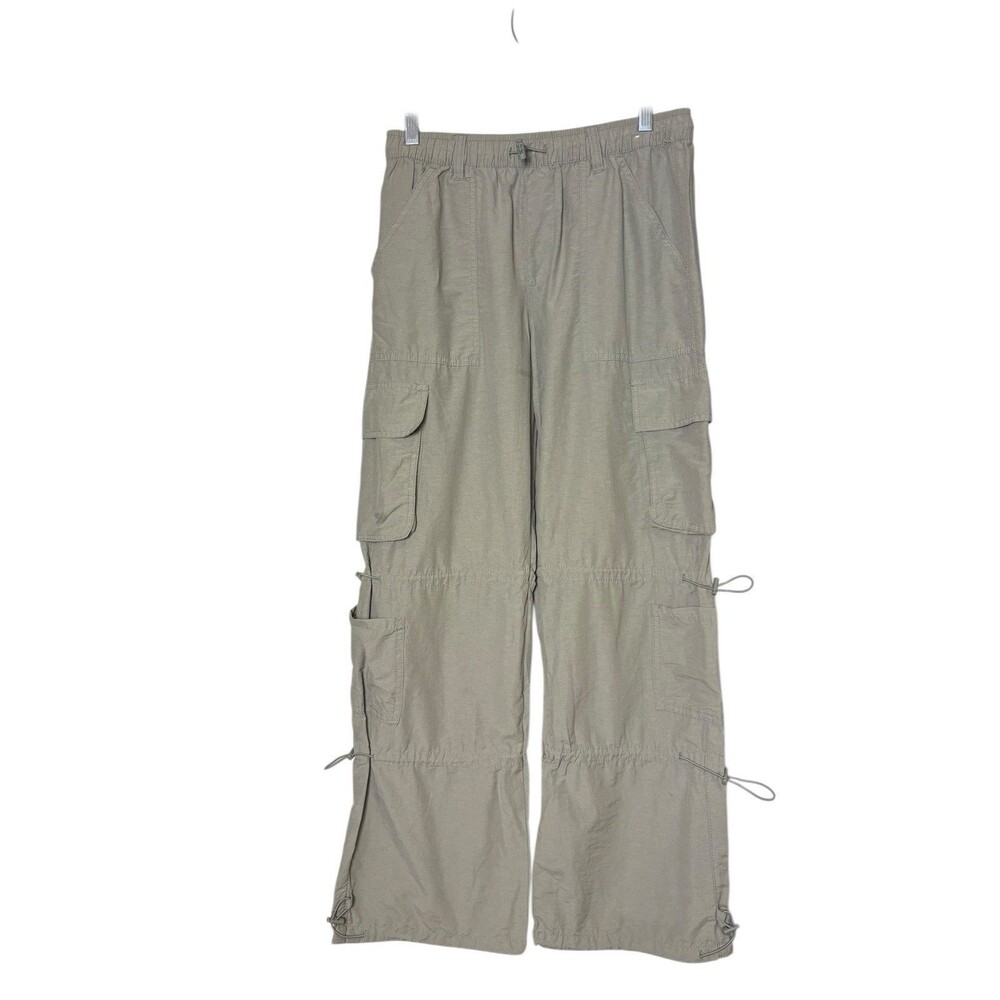 Aeropostale Women's Parachute Cargo Pants Size S Army Green Comfy Relaxed